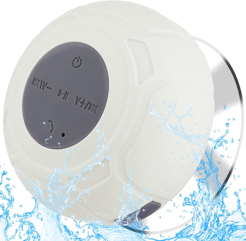 Waterproof Bluetooth Shower Speaker Portable Wireless Water-Resistant Speaker Suction Cup,Built-in Mic Gifts for Kids Speakerphone for iPhone Phon...