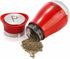 Tebery 4 Ounces Red Salt and Pepper Shakers Set, Elegant Stainless Steel with Glass Bottom...