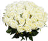 Veryhome Artificial Flowers Silk Roses Fake Bridal Wedding Bouquet for Home Garden Party Floral Decor 10 Pcs (White Straight stem)...