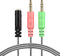 MillSO Headset Adapter (3.3 Feet) 3.5mm Audio Jack Y Cable Headphone Adapter 3.3 feet 1x 3.5mm Female to 2X 3.5mm Male Headset Adapter Compatible ...