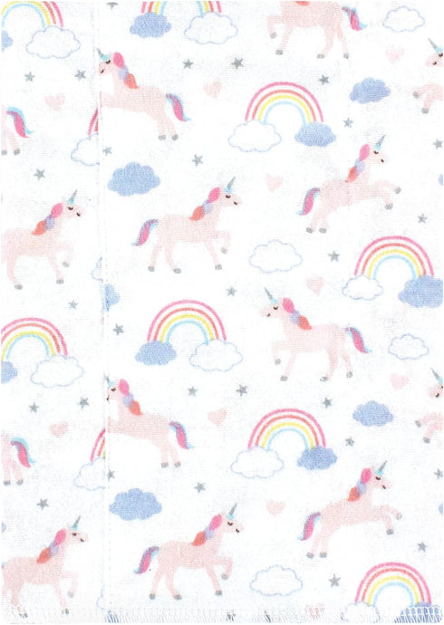 Hudson Baby Unisex Baby Cotton Flannel Burp Cloths, Unicorns Rainbows 4 Pack, One Size...