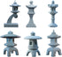 6pcs Miniature Pagoda Statues, Japanese Lantern Pagoda Style Asian Decor, Chinese Pagoda Statue for Fish Tank Aquarium Ornament Decor Bonsai Micro...