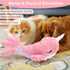 Mity rain 2 in 1 Interactive Dog Toys, Fish Dog Toy to Keep Them Busy, Plush Squeaky Dog Toys, Rechargeable Wiggly Pink Pet Toys for Small Medium ...
