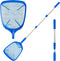 Pool Skimmer - Pool Net with 3 Section Pole, Pool Skimmer Net with Fine Mesh Net, Telescopic Aluminum Pole, Plastic Frame, Ultra-fine Pool Skimmer...
