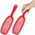 EZ Kitchen Dish Squeegee Kitchen with Silicone Food Strainer Long Grips Non-Slip Scrapers for Pots, Pans, Bowls, and Countertops, 2-Pack, Red...