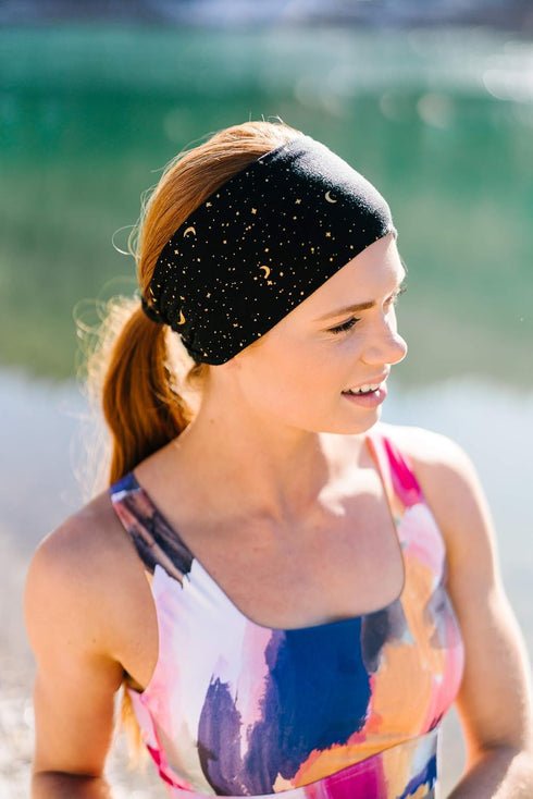 Maven Thread Workout Headbands for Women, 4 inch Thick Wide Non Slip Sweatbands, 2 Pack...