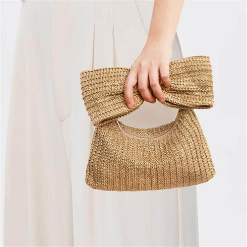 Ovida Women Bow Straw Clutch Purse Summer Straw Woven Clutch Bag Handbag for Beach Vacation Party Wedding 2024...