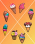 25Pcs Ice Cream Charms for Clog Shoes Decoration, Sweets Food Charms Accessories for Adult...
