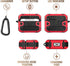 Koaichi Compatible with AirPods Pro(2nd Generation/1st Generation), Full-Body Rugged Hard Shell Protective Case Cover with Keychain Designed for A...