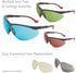 UVEX by Honeywell Genesis XC Safety Glasses, Black Frame with SCT-Vermillion Lens & Uvextreme Anti-Fog Coating (S3311X)...
