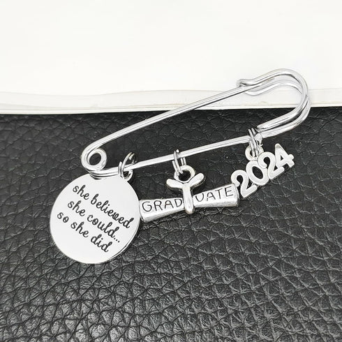 Class of 2024 Graduation Cap Brooch Pin High School Graduation Inspiration Jewelry Gift for Her...