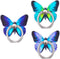 3 PCS Cell Phone Ring Stand Holder, Cute Butterfly Painted Pattern Metal Finger Kickstand 360 Degrees Rotation Ring Holder Grip with Knob Loop Com...