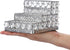Hipiwe Crystal Business Card Holder 3 Tier Bling Name Cards Office Desk Desktop Table Top Organizer Luxury Mirrored Business Card Display Stand, F...