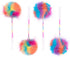 COLSSINE 12 Pack Rainbow Color Pompom with Rainbow ink Gel pen for Girls and Children (Rainbow)...
