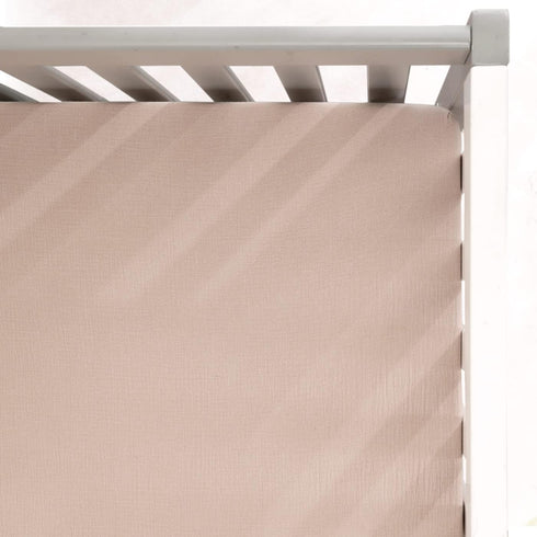GRSSDER Soft Muslin Crib Sheet 1 Pack, 100% Cotton Crib Sheets for Boys and Girls, Fit Standard Crib Mattresses 52" x 28" Safe and Snug, Natural...