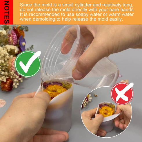 Cylinder Light Resin Mold,LED Silicone Resina Mould with 2 Pcs USB Powered Wooden Lighted Base Stand for DIY Table Crafts Party Wedding Desktop La...