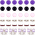 Magibeads 30Pcs 15mm Black and Purple Round Silicone Focal Beads Keychain Making Kit with Bowknot Rhinestone Spacer Beads for Crafts DIY Beadable ...