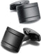 Black Cufflinks Rectangle Matte Solid Color Cuff Links for Men for Wedding Business Groom Best Man...