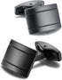 Black Cufflinks Rectangle Matte Solid Color Cuff Links for Men for Wedding Business Groom Best Man...