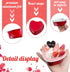 50Pcs Mini Heart Shaped Cake Pans with Lids,100 ml 3.4 oz Disposable Cupcake Cup Mini Aluminum Foil Baking Cups Ramekins Muffin Cupcake Liners for...