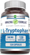 Amazing Formulas L-Tryptophan Amino Acid Supplement | 500 Mg per Serving | 120 Capsules Non-GMO | Gluten-Free | Made in USA...