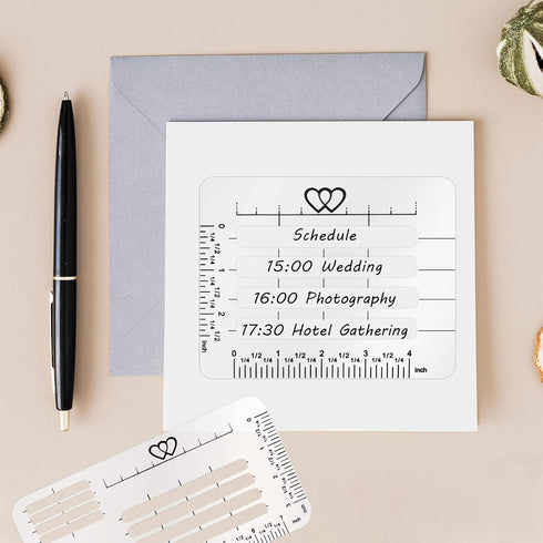 Straight Line Stencil Template for Journaling and Envelope Addressing Guide Stencil Templates Set Plastic Scale Writing Calligraphy Ruler Line Gui...