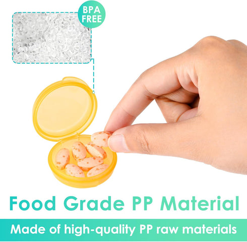 7PCS Small Pill Organizer Box, Travel Pill Container Case Cute Medicine Storage Pill Holder Daily Mini Pill Organizer Portable for Purse Pocket Br...