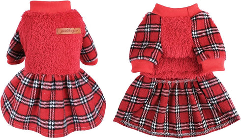 Dog Dresses for Small Dogs Girl Boy Teacup Chihuahua Clothes Dog Holiday Sweater Dog Clothes for Small Dogs Girl Spring Puppy Dressse Doggie Cat A...