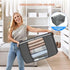 90 L Large Storage Bags, 6 Pack Clothes Storage Bins Foldable Closet Organizers Storage Containers with Reinforced Handle for Clothing, Blanket, C...