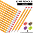 100 Pack Pencils #2 Wood Pencils Bulk for Classroom, Wooden Pencils, Number 2 Pencils, No 2 Pencils with Erasers, Yellow HB Pencil for Kids Sketch...