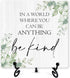 Inspirational Desk Decor, Be Kind Sign With Iron Stand, Motivational Gifts For Women Men Friends, Greenery Wood Sign For Home Office Living Room B...