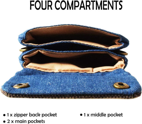 Women Small Crossbody Bag Canvas Cell Phone Purse Coin Pouch Ladies Handbag Mini Shoulder Bag for Smartphone...