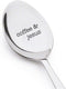 coffee Jesus engraved spoon - Christian Gifts for her - Pastor Gift Idea - Inspirational kitchen spoon - Religious spoon - Keepsake coffee spoon -...