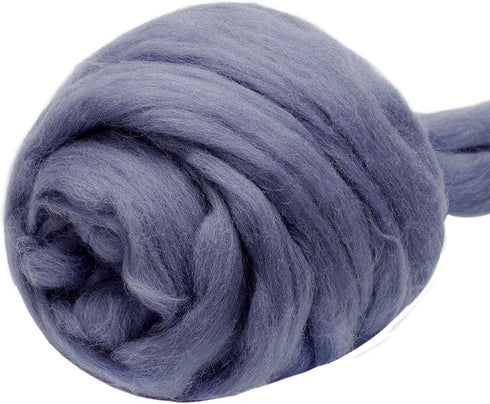 3.53oz Wool Roving Yarn, Fiber Roving Wool Top, Pure Wools, Chunky Yarn, Spinning Wool Roving for Needle Felting Wet Felting DIY Hand Spinning (Da...