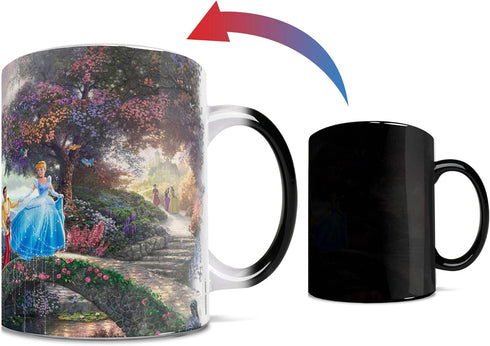 Morphing Mugs Disney - Cinderella - Wishes Upon a Dream - Thomas Kinkade - One 11 oz Color Changing Heat Sensitive Ceramic Mug – Image Revealed Wh...