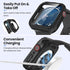 Goton 2 in 1 Waterproof Rugged Case for Apple Watch Series 9 8 7 45mm Screen Protector, 360 Protective Glass Face Cover Hard PC Bumper + Back Fram...