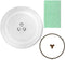 9.6" Glass Microwave Plate Replacement for GE WB49X10229 JE740DRBB Microwave Turntable Tray Oven Rotating Dish Tray with Y shaped design for Bette...