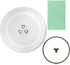 9.6" Glass Microwave Plate Replacement for GE WB49X10229 JE740DRBB Microwave Turntable Tray Oven Rotating Dish Tray with Y shaped design for Bette...
