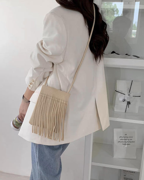 Hoce Women’s Leather Fringe Messenger Bag Large Hobo Crossbody Tassel Shoulder Bags, Gift for Mom Wife Girlfriend...