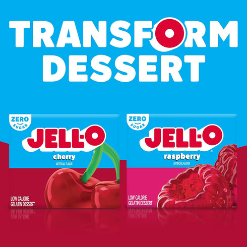 Jell-O SugarFree Gelatin Dessert Black Cherry, 0.3 oz. (Pack of 4)...