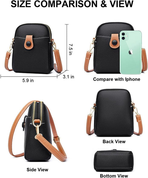 Small Crossbody Bags for Women, Leather Phone Purse Cross Body Bag Women Purses for Women, Small Crossbody Purse for Women...