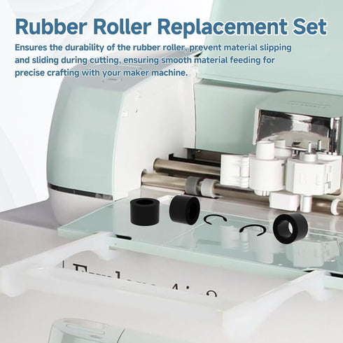 Rubber Roller Replacement Compatible with Cricut Maker/Maker 3, Mat Guide Rubbers for Cricut Repair Accessories (Rings Roller Set)...