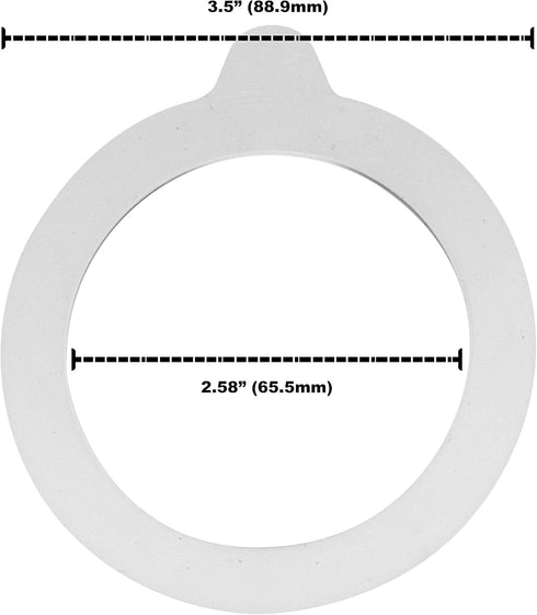 Wire Bail Rubber Jar Gaskets 3.5"(90mm), fits Bormioli Fido Jars Made in USA 6 Pieces...