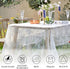 ShinyBeauty Lace Party Tablecloth Rustic Floral Fabric Rectangle Lace Table Cloth Baby Tablecloth Tea Party Tablecloth Fabric Table Cover (1, Whit...