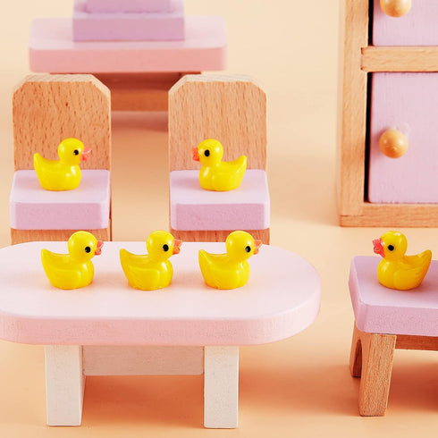50 Pieces Mini Resin Ducks Decoration Miniature Ornament Tiny Ducks for DIY Garden Dollhouse Duck Accessories Baby Shower Birthday Party Favors De...
