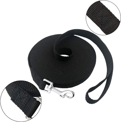 15ft 20ft 30ft 40ft 50ft Long Dog/Puppy Lead Obedience Recall Training Dog Leashes for Small Medium Dogs Camping, Training, Play, or Backyard (30 ...
