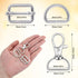 Hotop 56 Pieces D Rings for Purse Bag Hardware Purse Hardware for Bag Making Buckles Craft (25 mm,Silver)...