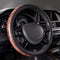 CAR PASS Wood Grain Microfiber Leather Steering Wheel Cover, Universal Fit for 14 1/2-15 inch Black Steering Wheel, Anti-Skip Veins Design,Cars, S...