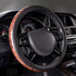 CAR PASS Wood Grain Microfiber Leather Steering Wheel Cover, Universal Fit for 14 1/2-15 inch Black Steering Wheel, Anti-Skip Veins Design,Cars, S...