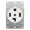 ENERLITES 66300 30 Amp Electrical Dryer Outlet | NEMA 14-30R, Outdoor/Indoor, Flush Mount Receptacle, 3-Pole, 4 Wire, (10,8,6,4) AWG, Industrial Grade, 125/250V, 66300-W | White, 1 Pack